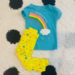 Rainbow wonder nation pajama set 12 months